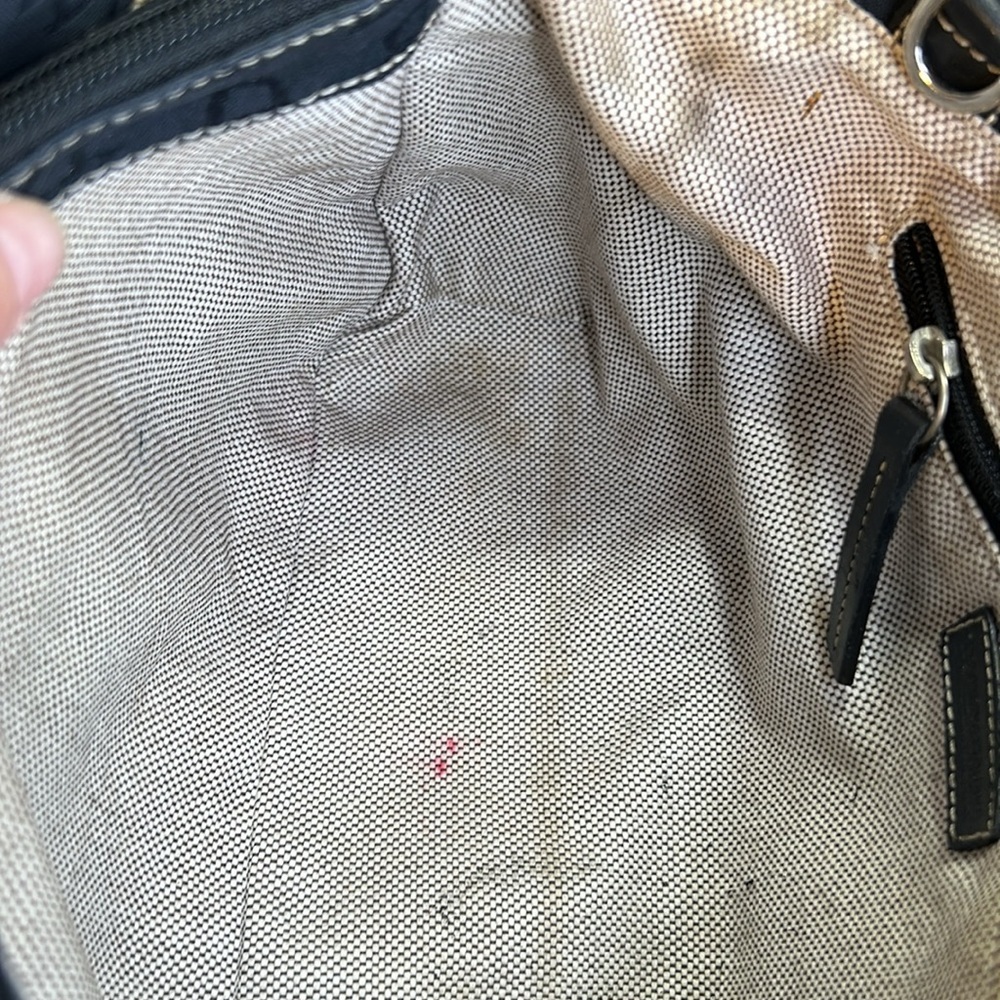 DOONEY & BOURKE SIGNATURE BLACK CANVAS SHOULDER HAND BAG TOTE #K1068110 - Picture 12 of 16